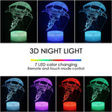 3D Illusion Night Light 7-Color Changing Glider Lamp