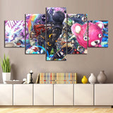 5 Piece Fortnight Battle Royale Game Poster Wall Art