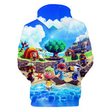 Blue Animal Crossing Cosplay Jumper Hoodie Long Sleeve for Kids Youth Adult