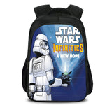 Black Movie Star War Casual Backpack Nylon School Bags