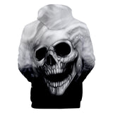 Fashion Skull Cool 3D Print Halloween Hooded Pullover Coat Jacket