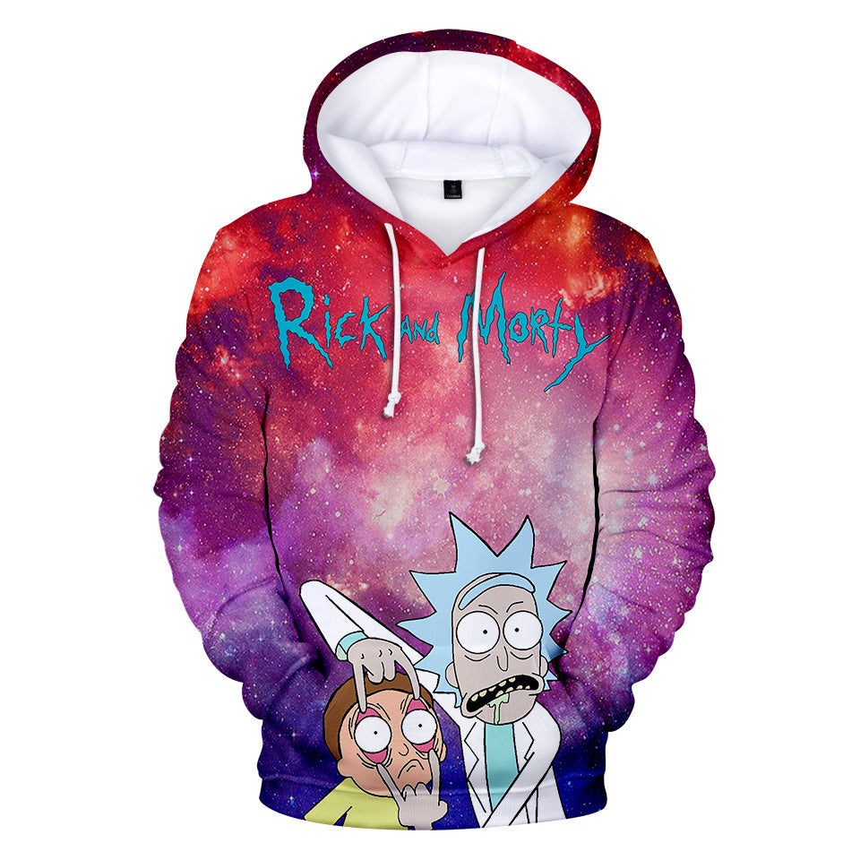 Hot Cartoon Rick and Morty 3D Print Cosplay Hoodie Pullover Sweatshirt Abox.nz