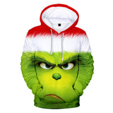 Christmas Cartoon The Grinch Cosplay Hoodie Sweatshirts Tracksuit Jumper Kids Adult