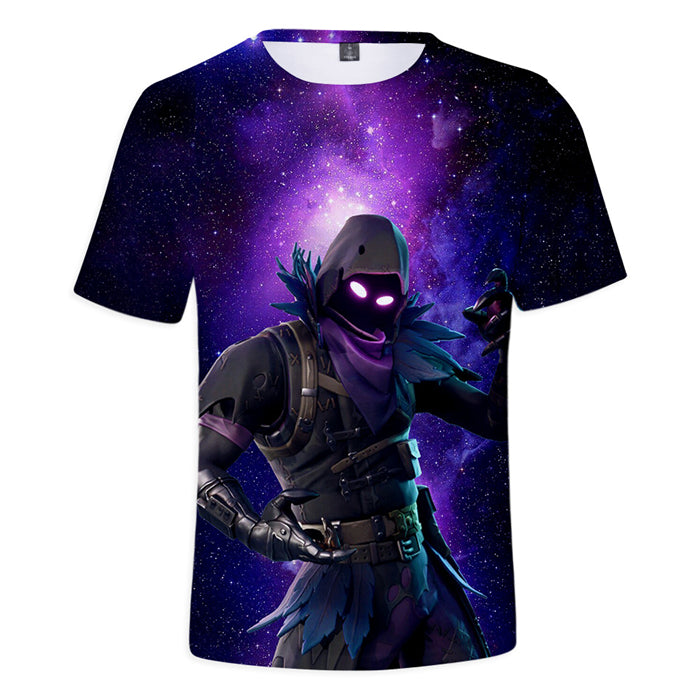 Hot Game Fortnite Raven Casual Sports T Shirts Top for Adult Kids Abox.nz