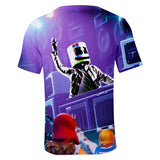 Game Fortnite DJ Marshmello Casual Sports T-Shirts Unisex for Adults & Kids