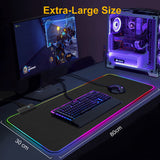 RGB LED Light Gaming Mouse Pad Large Computer Keyboard Mat