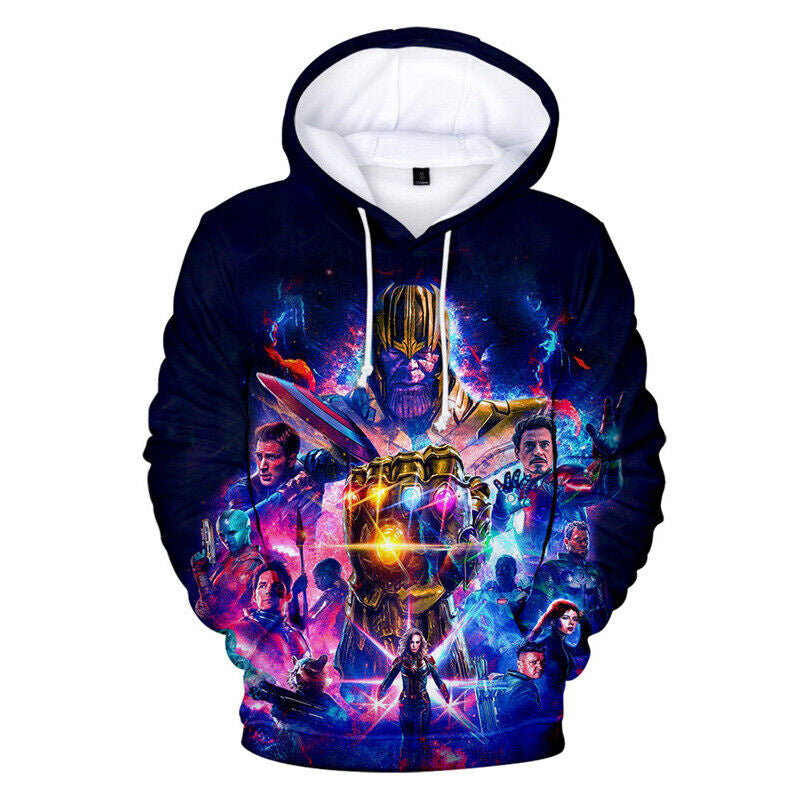 The Avengers All Super Heros Marvel Hoodies 3D Print Pullover Sweatshirt