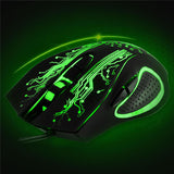 5500dpi Optical USB Wired 6-Color LED Gaming Mouse