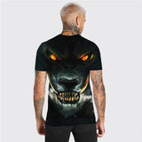 3D Graphic Prints Wolf Design Men's T-Shirt Short Sleeve Tops