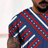 3D Graphic Prints Stars Design Men's T-Shirt Short Sleeve Tops