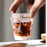 Monkey King Wukong Fsted Glass Mugs Transparent Cocktail Glasses Cups ﻿