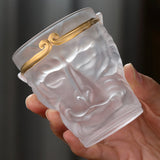 Monkey King Wukong Fsted Glass Mugs Transparent Cocktail Glasses Cups ﻿