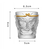 Monkey King Wukong Fsted Glass Mugs Transparent Cocktail Glasses Cups ﻿