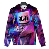 Fortnite DJ Marshmello Hoodie 3D Print Drawstring Sweatshirt Pullover Cosplay Youth Jumper