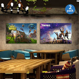 2pcs Fortnite Battle Royale Game Poster Paintings on Canvas