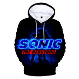 Hot Cartoon Sonic the Hedgehog Adventure Jumper Casual Sports Hoodies for Kids Youth Adult