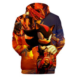 2020 New Comedy Cartoon Sonic the Hedgehog Orange Jumper Casual Sports Hoodies for Kids Youth Adult