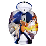 2020 New Comedy Cartoon Sonic the Hedgehog Jumper Casual Sports Hoodies for Kids Youth Adult