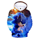2020 Hot Cartoon Sonic the Hedgehog Orange Blue Jumper Casual Sports Hoodies for Kids Youth Adult
