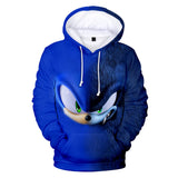 2020 Hot Cartoon Sonic the Hedgehog Blue Jumper Casual Sports Hoodies for Kids Youth Adult
