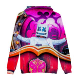 3D Print Fortnite DJ Marshmello Long Sleeve Hot Pink Hoodie for Kids Youth Adult