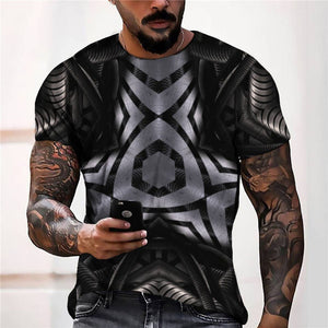 3D Graphic Prints Design Men's T-Shirt Short Sleeve Tops