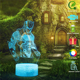 3D Illusion Night Light 7-Color Changing Omega Raven Lamp
