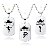 3pcs Game Fortnite Stainless Steel Dog Tag Pendant Necklace