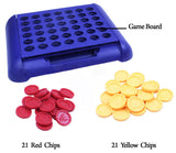 4-IN-A-ROW Board Games Foldable Line up 4 Toys for Kids Blue