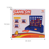 4-IN-A-ROW Board Games Foldable Line up 4 Toys for Kids Blue