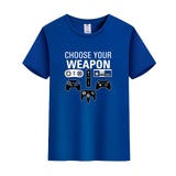 Unisex Funny T-Shirt CHOOSE YOUR WEAPON Graphic Novelty Summer Tee