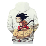 Hot Anime Cartoon Dragon Ball Goku Cosplay White Hoodie Sweatshirts Tracksuit Jumper Kids Adult