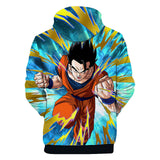 Hot Anime Cartoon Dragon Ball Goku Cosplay Color Hoodie Sweatshirts Tracksuit Jumper Kids Adult