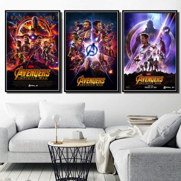 Avengers Infinity War SuperHero Movie Picture Art Poster Print on Canvas