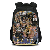 Black Anime Cartoon One Piece Casual Backpack Nylon School Bags