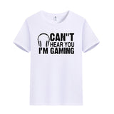 Unisex Funny Video Game T-Shirt Can''t Hear You I'm Gaming Graphic Novelty Summer Tee
