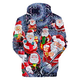 Christmas Casual Hoodies Sports Xmas 3D Graphic Streetwear Tracksuit Jumper for Kids Adults