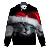 Christmas Casual Hoodies Sports Xmas 3D Graphic Streetwear Tracksuit Jumper for Kids Adults