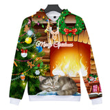 Christmas Casual Hoodies Sports Xmas 3D Graphic Streetwear Tracksuit Jumper for Kids Adults