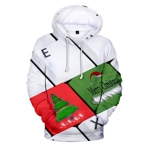 Christmas Casual Hoodies Sports Xmas 3D Graphic Streetwear Tracksuit Jumper for Kids Adults