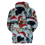 Christmas Casual Hoodies Sports Xmas 3D Graphic Streetwear Tracksuit Jumper for Kids Adults