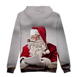 Christmas Santa Claus Casual Hoodies Sports Xmas 3D Graphic Streetwear Tracksuit Jumper for Kids Adults