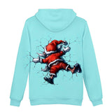 Christmas Santa Claus Casual Hoodies Sports Xmas 3D Graphic Streetwear Tracksuit Jumper for Kids Adults