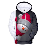 Christmas Snowman Casual Hoodies Sports Xmas 3D Graphic Streetwear Tracksuit Jumper for Kids Adults