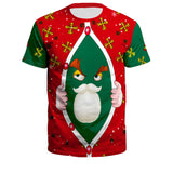 Christmas T-shirts Sports 3D Graphic Summer Top Tees for Kids Adults Xmas Gift