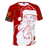 Christmas T-shirts Sports Xmas Gift Snowman 3D Graphic Summer Top Tees for Kids Adults