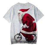 Christmas T-shirts Sports Xmas Gift Snowman 3D Graphic Summer Top Tees for Kids Adults