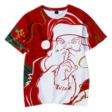 Christmas T-shirts Sports Xmas Gift Snowman 3D Graphic Summer Top Tees for Kids Adults