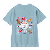 Christmas T-shirts Sports Xmas Gift Snowman 3D Graphic Summer Top Tees for Kids Adults