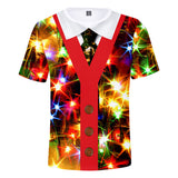 Christmas T-shirts Sports Xmas Gift Snowman 3D Graphic Summer Top Tees for Kids Adults